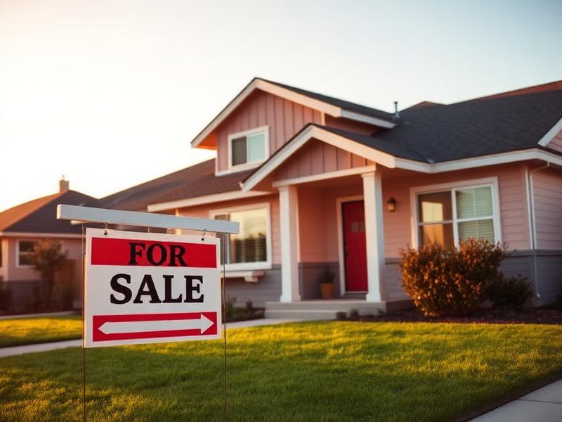 Off-market single family house with a for sale sign in the yard